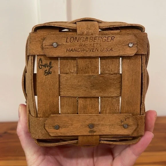 Vtg Longaberger 1986 Christmas Collection Candy Cane Basket - Picture 5 of 8